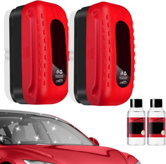 Car Glass Oil Film Cleaner, 2026 New Glass Cleaning Board for Cleaner View with Applicator, Universal Car Glas Oil Film Removal Anti-rain Mist Cleaning Wipes Brush for All Vehicles (1)