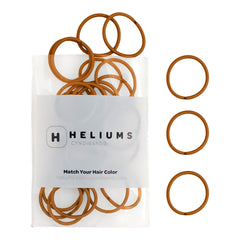 Heliums Small Hair Ties - Black - No Damage Mini 1 Inch Reusable 2mm Elastics for Thin Hair and Kids, Neutral Ponytail Holders - 48 Count