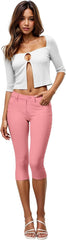 Hybrid & Company Women's Ultra Stretch Mid Rise Skinny Capri Pants with Pockets