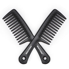 2PCS Large Wide Tooth Comb, Shower Combs, Hair comb for wet curly hair, Durable Hair Brush for Best Styling and Professional Hair Care(1Black,1White)