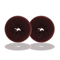 Hair Donut Bun Maker, Ring Style, 2PCS Large 3.5 Inch for Thick and Long Hair (Brown)
