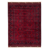 ECARPETGALLERY Hand-knotted Finest Khal Mohammadi Red Wool Rug - 4'10 x 6'6