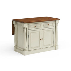 Monarch Off-White Wood Kitchen Island by Homestyles - 48" x 36" x 25"
