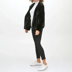 DKNY Textured Moto Jacket