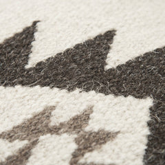 Rizzy Home Ivory, Brown, and Black Southwest Wool Top Throw Pillow