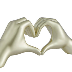 Heart Hands Handmade Resin Sculpture
