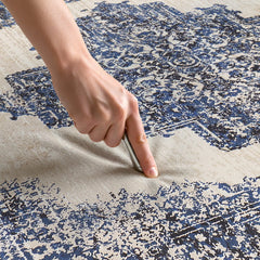 World Rug Gallery Distressed Medallion Cushioned Anti-Fatigue Mat