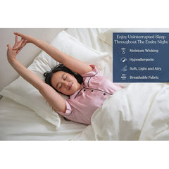 Delara GOTS Certified 100% Organic Cotton Duvet Cover Set 400TC, Long Staple Cotton, Moisture-Wicking, Smooth & Breathable