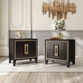 Furniture of America Nyx Modern Espresso Solid Wood Nightstand (Set of 2)
