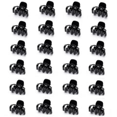 Cobahom 12 Pcs Small Claw Clips 1.2 Inch Plastic No-Slip Mini Clips for Thin Hair Styling Accessories for Women and Girls (Brown)