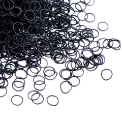 Mini Rubber Black Elastic Hair Ties Bands with a Box, BEBEEPOO 2500pcs Small Black Rubber Bands for Hair, Soft - No Damage - STRONG - REUSEABLE (2500pcs black)