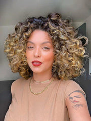 Gowit Gogo Curl Crochet Hair 12 Inch 6 Packs Short Curly Crochet Hair for Black Women Ombre Brown Deep Ocean Wave Synthetic Crochet Braids (12inch,T30)