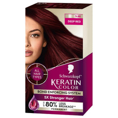 Schwarzkopf Keratin Color Permanent Hair Color, 1.8 Ruby Noir, 1 Application - Professionally Inspired Permanent Hair Dye, for up to 80% Less Breakage vs Untreated Hair and up to 100% Gray Coverage