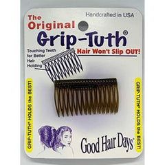 Grip‑Tuth Shorty Tuck Combs – 1 3/4″ Decorative Styling Tools for Fine, Thin Hair, Secure Hold, Jewelry & Accessories – Crystal, Set of 2