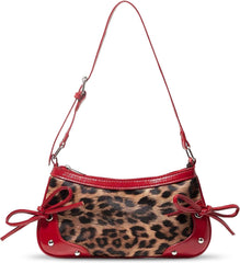 Fashionable Leopard Women's Crossbody Bag Shoulder Bag Clutch Purse- Vintage Chic for Everyday and Formal Occasions - Black