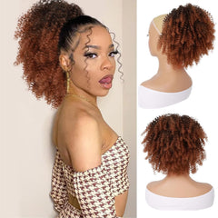 G&T Wig Curly Bangs for Black Women Short Afro Kinky Curly Bangs Clip in Bangs(1B,single bangs)