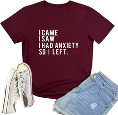 BLACKMYTH Women Cute Tees I Came Graphic T Shirts