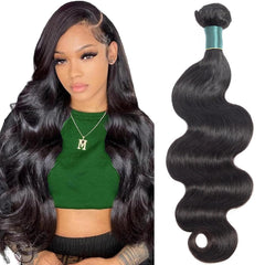 Brazilian Human Hair Bundles 18 20 22 Inch Body Wave, 12A Grade 100% Unprocessed Virgin Hair Weave 3 Pcs Natural Black Extensions