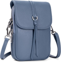 befen Genuine Leather Small Crossbody Bags for Women, Multi Pocket Cell Phone Crossbody Purse with RFID Blocking Card Slots