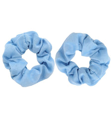MDSTYLE 2pcs Hair Scrunchies for Women & Girls - Soft Cotton - No Damage Hair Ties for Thick Hair, Pony Tails - Hair Bands, Ponytail Holder (Red)