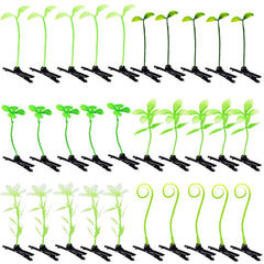 30 Pcs Bean Sprout Hair Clips, Mixed Style Plant Hairpins Funny Flower Hair Clip Little Grass Mushroom Butterfly Headwear Hair Accessories for Women Girl School Home Party Christmas(Mix)