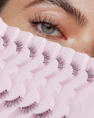 Natural Looking False Eyelashes Wispy Lashes Natural Eyelashes Natural Look False Lashes Wispy Eyelashes Fake Lashes Strip Lashes Flared-04