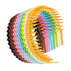 WOVOWOVO Plastic Hair Bands with Teeth, 10 Packs Thin Headbands for Women Girls Teens, Non Slip Hair Comb Head Bands Hair Accessories