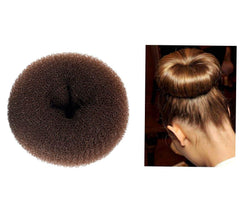 Extra Large Hair Bun Maker Ring, Women Chignon Doughnut Shaper (For Thick and Long Hair) 5.1-5.3 in, (X-Brown)