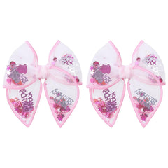 Halloween Bows for Girls Women 4in Pink Ghost Mesh Ribbon Tulle Bow Alligator Clips 2pc Fable Shaker Hair Bow Barrettes Teens Toddler Kids outfit Dress Costume Party Accessory Gift