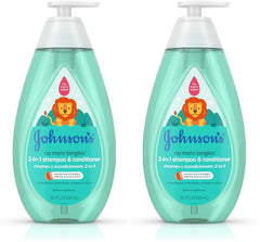 Johnson's Kids No More Tangles 2-in-1 Detangling Shampoo & Conditioner for Kids & Toddlers, Gentle & No More Tears, Hypoallergenic & Free of Parabens, Sulfates & Dyes, 20.3 fl. oz