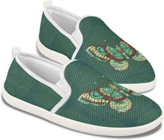 Women's Slip On Casual Flats Girls Breathable Loafers Low-Cut Walking Shoes Fashion Round Toe Dress Shoes for Laides SizeUS 6-11