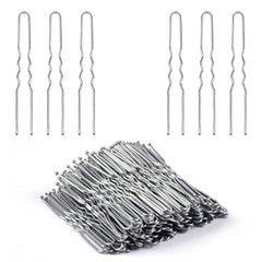 U Shaped Hair Pins, IKOCO 2.4inch Hair Pins for Women with Storage Box, Brown