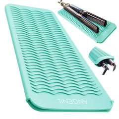 ANGENIL Professional Silicone Heat Resistant Mat Pouch for Hair Straightener, Curling Iron and Flat Iron, Portable Travel Mat and Cover for Hair Styling Tools, Grey