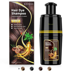 Black Hair Dye Shampoo 3 in 1, Hair Color Shampoo for Cover Grey Hair, Herbal Ingredient for Men and Women (Black)