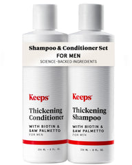 Keeps Hair Loss Shampoo For Men - Mens Shampoo for Fuller, Thicker Looking Hair - Thinning & Hair Growth Product - DHT Blocker - Infused with Biotin, Caffeine & Saw Palmetto - 8 oz