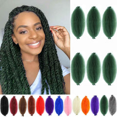 Ginger Afro Twist Hair 16 Inch 3 Packs Springy Afro Twist Hair Pre Fluffed Spring Twist Hair Kinky Marley Braiding Hair Afro Twist Wrapping Hair for Soft Locs (16 Inch, 3packs, 350#)