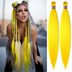 Black Pre stretched Braiding Hair 2 Packs Pre feathered Braid Hair Extensions 30 Inches Hair Braids