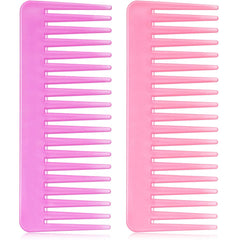 Patelai Wide Tooth Comb Large Hair Detangling Comb for Curly, Wet Dry Hair, No Handle Detangler Accessories(White, Cyan)