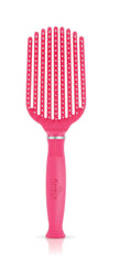 Premium Tangle Buster Brush – Soft Nylon Travel-Friendly Bristles – Long Durable Rubber Handle – Ideal for Wet and Dry Hair & Easy Grooming, Black Color