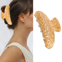 Medium French White Hair Claw for Women - Styling Banana Clips for Thin Hair, Exquisite Barrettes and Hair Decorations (1Pcs)