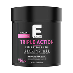 E Elegance Earth Fragrance Triple Action Hair Gel for Men And Women - Super Strong Hold, Extreme Volume, And Long Lasting Shine - Flake Free And Refreshing Fragrance - All Hair Types, 16.9 oz
