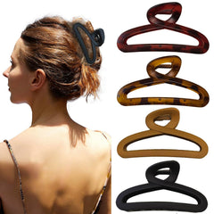 Large Hair Claw Clips, 4.3 Inch Non-Slip Big Unbreakable Hair Clip Matte Hair Claws for Women Long Thick Curly Hair, 2 Pack
