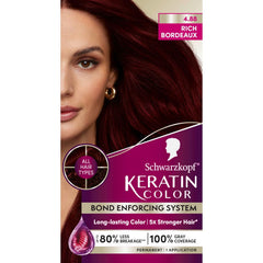 Schwarzkopf Keratin Color Permanent Hair Color, 1.8 Ruby Noir, 1 Application - Professionally Inspired Permanent Hair Dye, for up to 80% Less Breakage vs Untreated Hair and up to 100% Gray Coverage