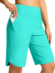 G Gradual Women's High Waisted Swim Board Shorts 11" Knee Length Beach Swimming Long Shorts for Women with Pockets Liner