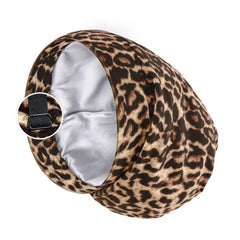 PARISBELLA Satin Lined Sleep Cap Bonnet for Curly Hair and Braids, Stay On All Night Wrap with Adjustable Strap for Women and Men, Black, Pack of 1