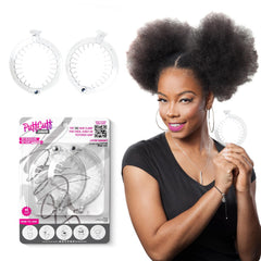 PuffCuff | Junior 3" Hair Clamp | For All Natural Thick, Curly, Kinky, Textured, Locs, or Braided Hair | Painless, Damage-Free Styling Tool | Black | 1 Piece