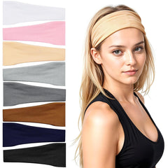 8 Pack Headbands for Women, Boho Style Headbands Non Slip Fashion Wide Headband Hair Wrap Stocking Stuffers for Women Girls