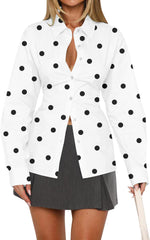 MISSACTIVER Women's Lapel Collar Button Down Shirt Cinch Waist Long Sleeve Casual Work Dressy Tunics Blouse Corset Tops