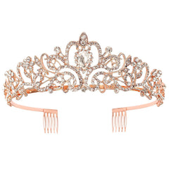 Tiara Crown for Women, Headband Hair Accessories for Birthday Wedding Party Costume Purple
