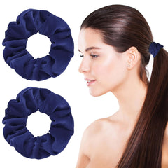 2 Pcs Red Velvet Hair Scrunchies Large Size Hair Bands Cute Rope Elastic Ties for Girls Women Valentine's Day Gifts Wristband Ponytail Holders Hair Accessories (Red)